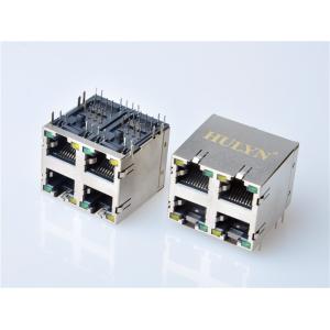 HULYN RJ45Jack, Shielded RJ45 Modular Jack Connector,with LEDs, 2x1 Ports,RJ45