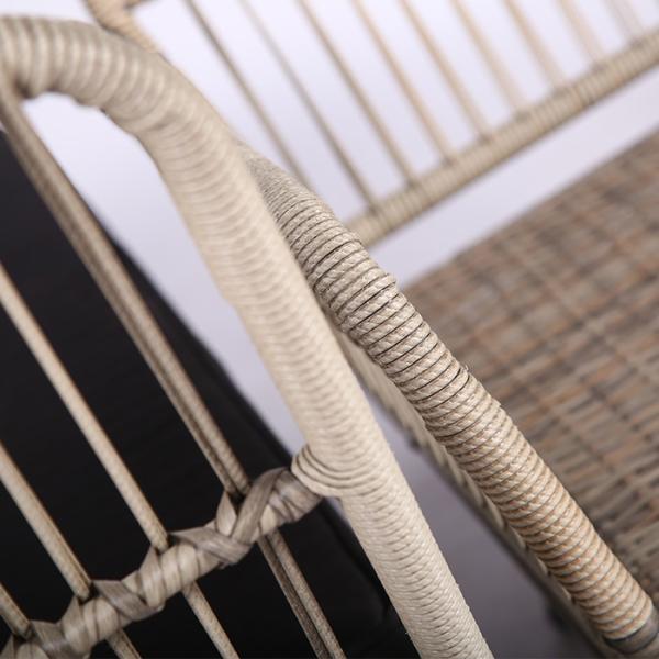 Garden Table Chairs Rattan Set Patio Dining Chair Rope Woven Beach Chair Wood