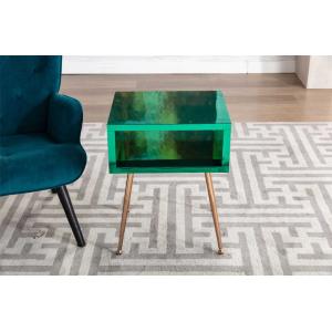 Green Mirror 15.75inch height Coffee Bedside Table Nightstand