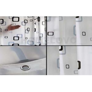 Custom Printed waterproof Plastic Shower Curtain / hotel extra long shower