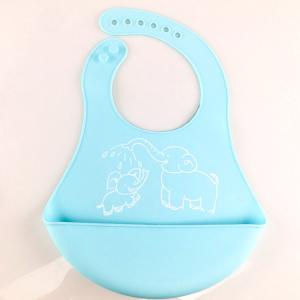 Eco - friendly silicone baby bibs Customized Logo Printed Waterproof Soft