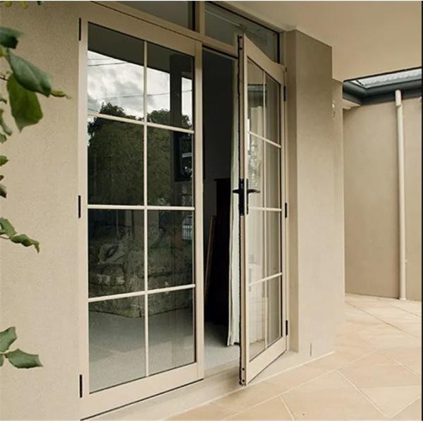 Finished Aluminum Double Glazed Casement Doors For Commercial Buildings And Offices