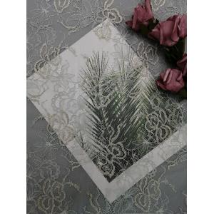 French Chantilly Eyelash Metallic Lurex Scallop Lace Fabric