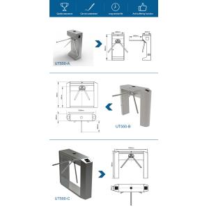 30W Stainless Steel 550mm Lane Turnstile Entrance Gates