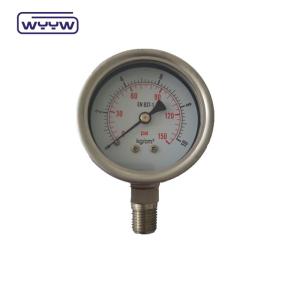 China EN837-1 bayonet bezel oil 63mm pressure gauge on sale