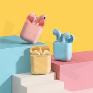 Macaron Pink Blue Yellow Waterproof 4h TWS Bluetooth Earphones