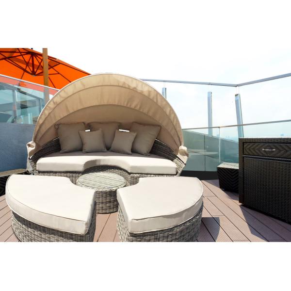 Outdoor Wicker Pool Lounge Chairs Beach Backyard Round Folding Patio Folding