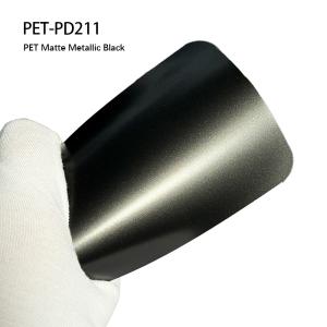 PET-PD211 PET Matte Metallic Black Car Body Vinyl Wrap 1.52*18m/Roll