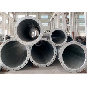 Hot Dip Galvanised 8mm Thick 110kv Tubular Steel Pole