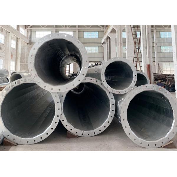 Buy Hot Dip Galvanised 8mm Thick 110kv Tubular Steel Pole at wholesale prices