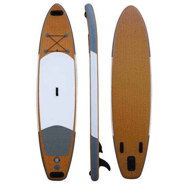 Buy Wood Grain Sup Board Surfboard Adult Stand Up Surfboard Water Ski Water Board Inflatable Paddle Board at wholesale prices