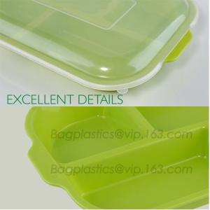 5 Compartment Lunch Box Disposable Plastic Food Container, biodegradable Fast