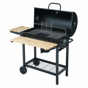 Outdoor BBQ Charcoal Smoker Custom Double Layer Trolley Grill Front Shelf 61