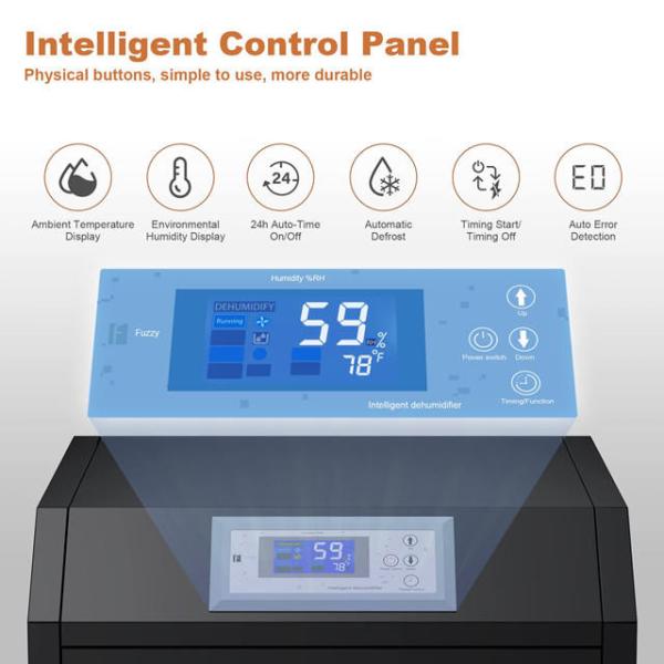 90L/D Low Temperature Resistant Easy Move Big Wheels Professional Factory Warehouse Growroom Industrial Dehumidifier