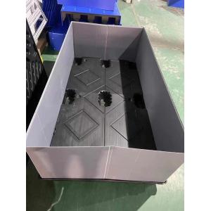 Reusable Plastic Foldable Boxes Gray Collapsible Plastic Crates Rectangular