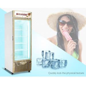 Upright Glass Door Freezer Supermarket 400L Single Door Ice Cream Display