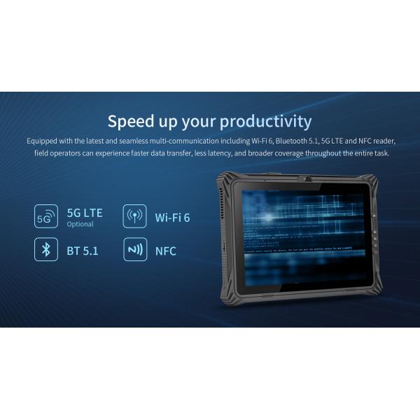 12 Inch Rugged Tablets Windows 11 With I7 CPU IP65 Waterproof 5G Connectivity