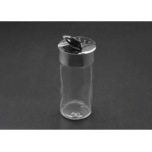 High White Glass Empty Glass Jars Salt And Pepper Shakers Round Shape