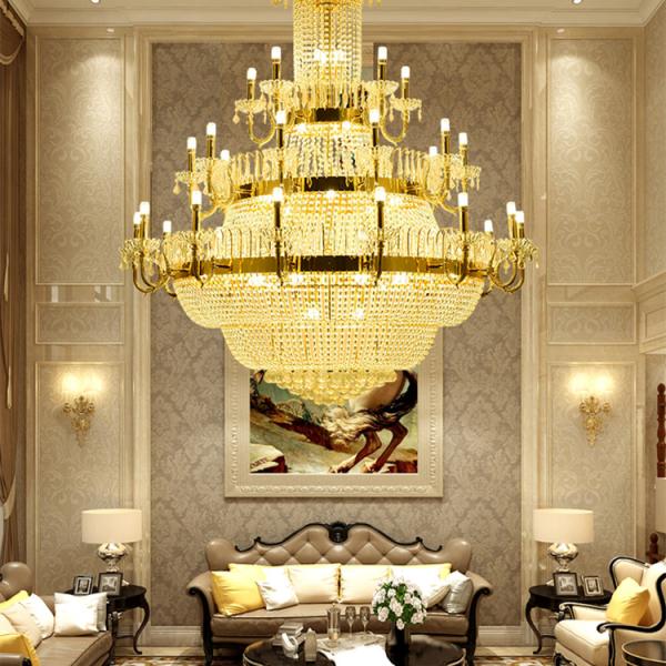 Dia 1200mm Villa Hotel Staircase Pendant Light E14 With 44 Head
