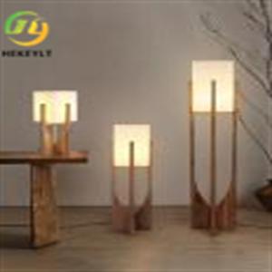 Wood / Walnut Finish E27 Japanese Style Wabi-Sabi Floor Lamp for Bedroom Living