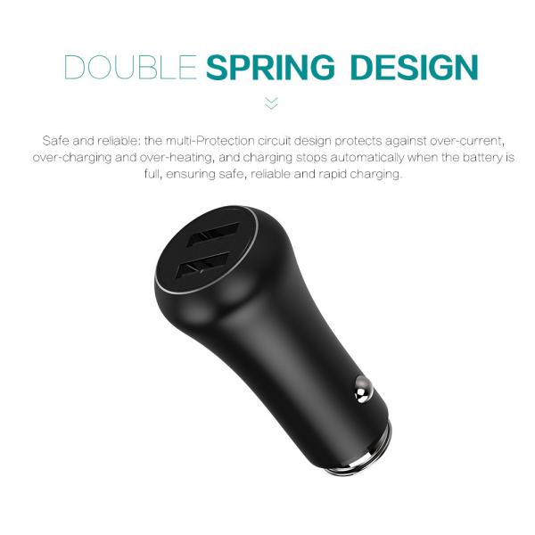 6A Dual USB CAR CHARGER QC3.0 Universal Compatible HOCO 36W Dual USB Car Fast Charger QC3.0 Quick Charge 3.0 USB