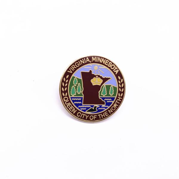 Buy Gold Plated Hard Enamel Lapel Pins , Embossed Logo Custom Made Metal Pins at wholesale prices
