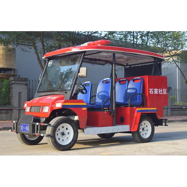 48V Lithium Battery Electric Fire Truck Golf Cart 5 Seater