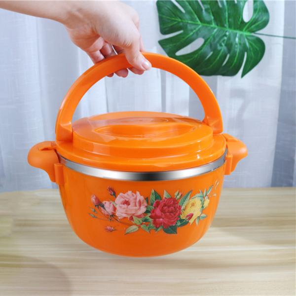 Plastic Handle Stainless Steel Fresh Hot Pot Eco 4pcs Lunch Box Set for School