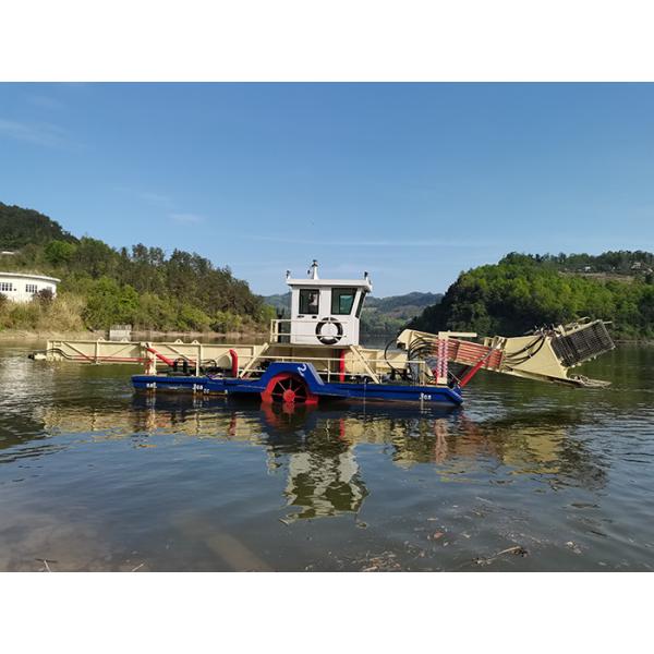 10CBM Water Hyacinth Harvester For River Waterweed Harvesting 4-5KM/H