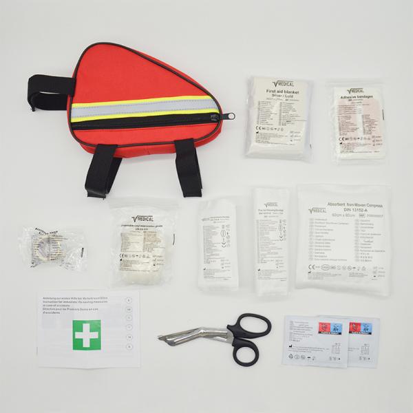 Cycling Nylon Motorcycle Vehicle First Aid Kit Customize German DIN13167 Standard