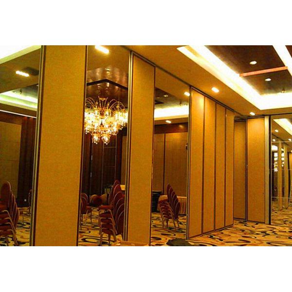 95mm Yellow Fabric Decorative Partition Wall For Banquet Hall