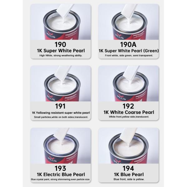 Standard 1K Basecoat Metallic Pigment Pearl Automotive Paint Spray Car Paint Liquid Coating Automotive Thinner 8