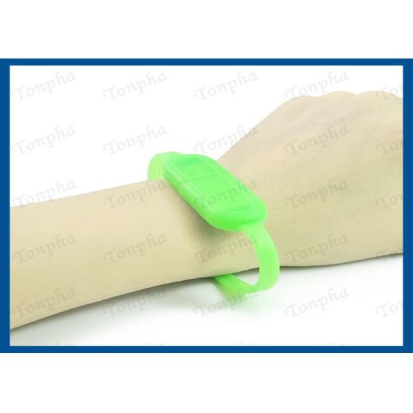 Promotional Thin Wristband Flash Drive Convenient Carrying Silicone Material