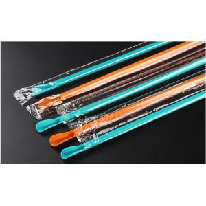 wholesale biodegradable 100% PLA drinking straw with spoon,eco friendly