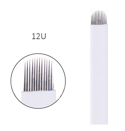 18U 0.18mm Stainless Steel Microblading Tattoo Needle for Eyebrow Embroidery and Permanent Makeup
