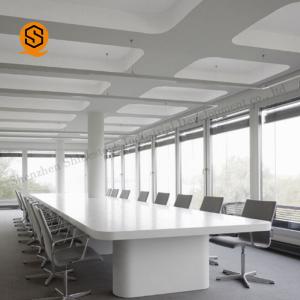 Fireproof Solid Surface Conference Table Rectangle Meeting Table