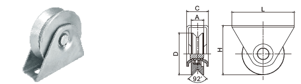 Steel 3.15" 80Mm Sliding Gate Roller Wheels Door Single Bearings