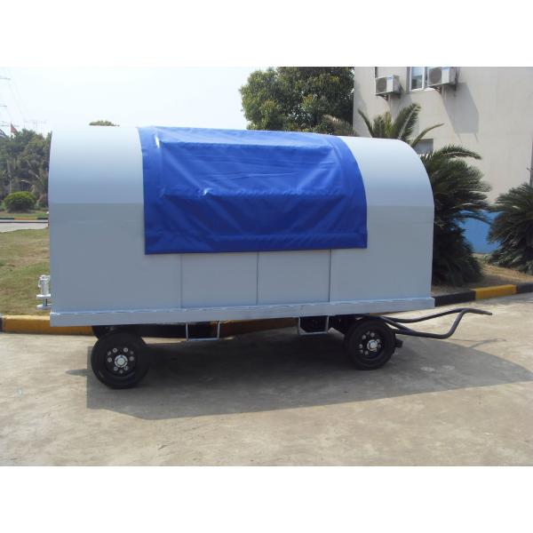Buy Waterproof Airport Baggage Cart Square Tube Fixed Canopy 5 Units Behind Pull at wholesale prices