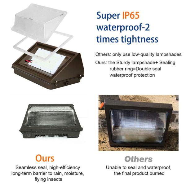 Ip65 Solar Outdoor Wall Lights 70w LED Wall Pack Lights For Parking Lot
