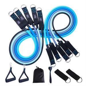 China Natural Latex Fitness Training Gradient Blue 150LBS  Resistance Exercise Tubes on sale