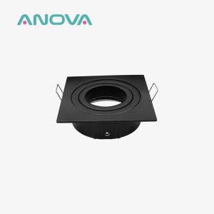 Quality Square Tilted Downlight Frame Glare Reduction MR16 Downlight Housing for sale