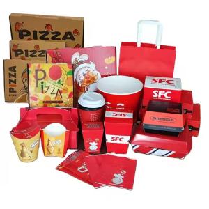 Custom Printed Recyclable Fast Food Box For Fried Chicken And French Fries