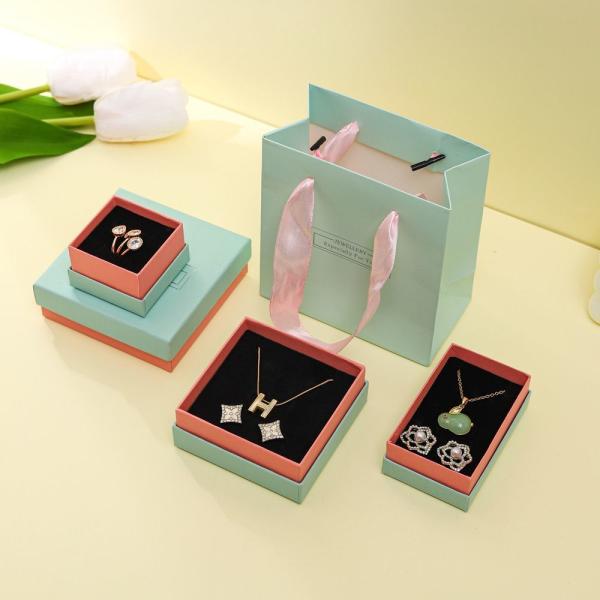 Black Foam Insert Luxury Jewelry Paper Packaging Gift Box