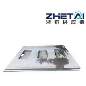 Black Metal Carbon Steel Plate Flame Cutting Parts Customizable German Standard