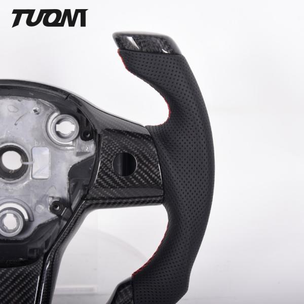 LED Display Racing Tesla Carbon Fiber Steering Wheel Model X Custom Logo