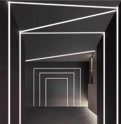 Buy Pc Diffuser 6063 Aluminum Led Plasterboard Profile Ceiling Recessed Linear Trunking Light Fitting at wholesale prices