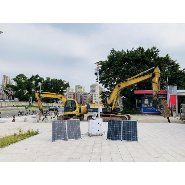 IR Night Vision Mobile Sentry Surveillance Trailers High Resolution 4g Security Camera