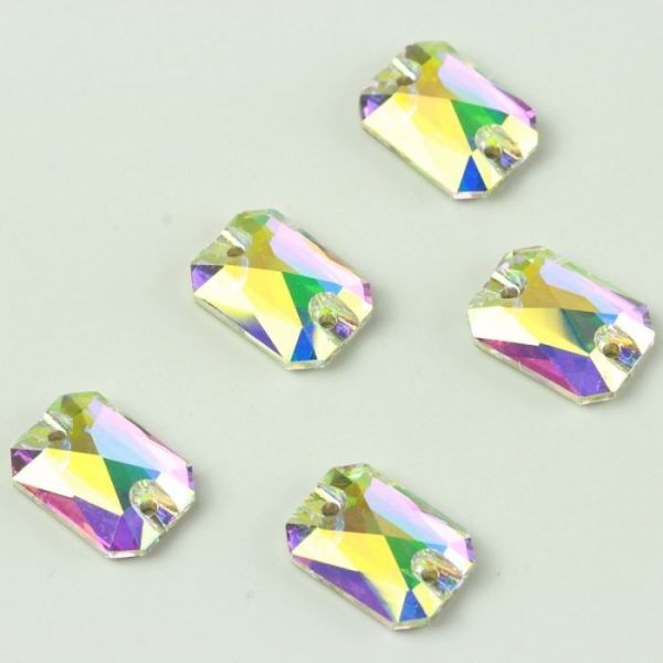 Buy 8-angle Rectangular Shape Crystal Flatback Stones DIY at wholesale prices