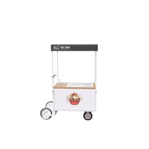 Oil Resistant Wood Desktop Four Wheel Bicycle Freezer Cart
