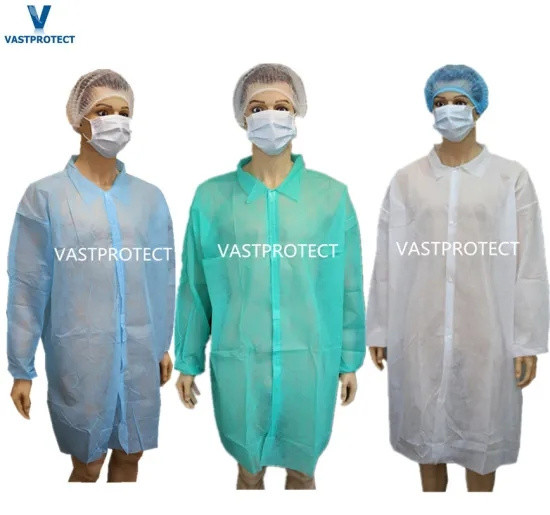 Buy Spring Autumn Season Disposable Workwear Industrial PP Lab Coat at wholesale prices